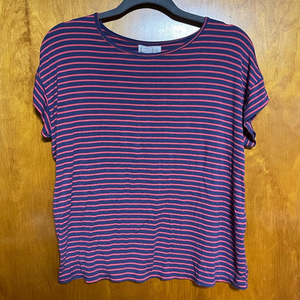 Stripped Crop 24/7 Tee